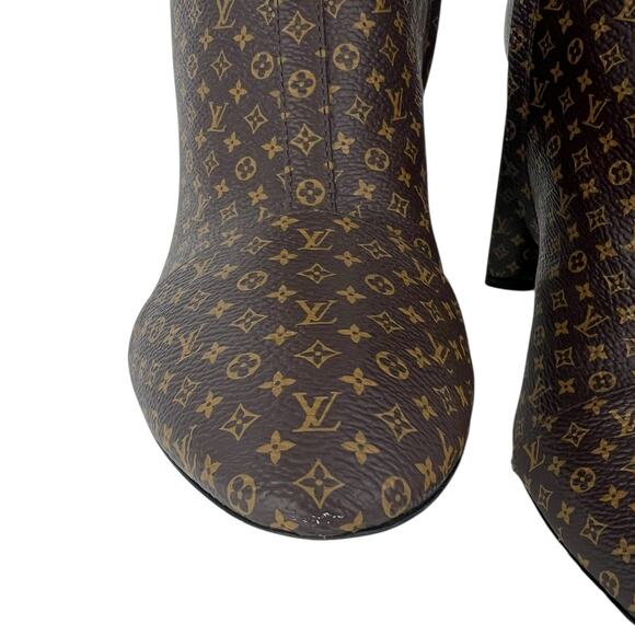 Louis Vuitton Silhouette Ankle Boots Nano Monogram Canvas Brown - Picture 6 of 16